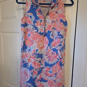 Lilly Pulitzer Pink and Blue Floral Swim Coverup
